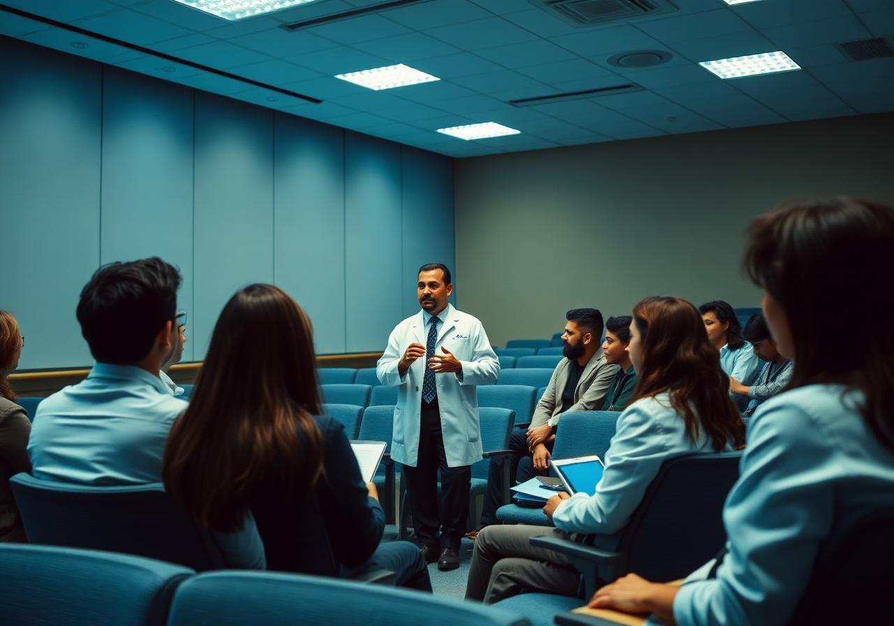 Profesor latinoamericano en aula